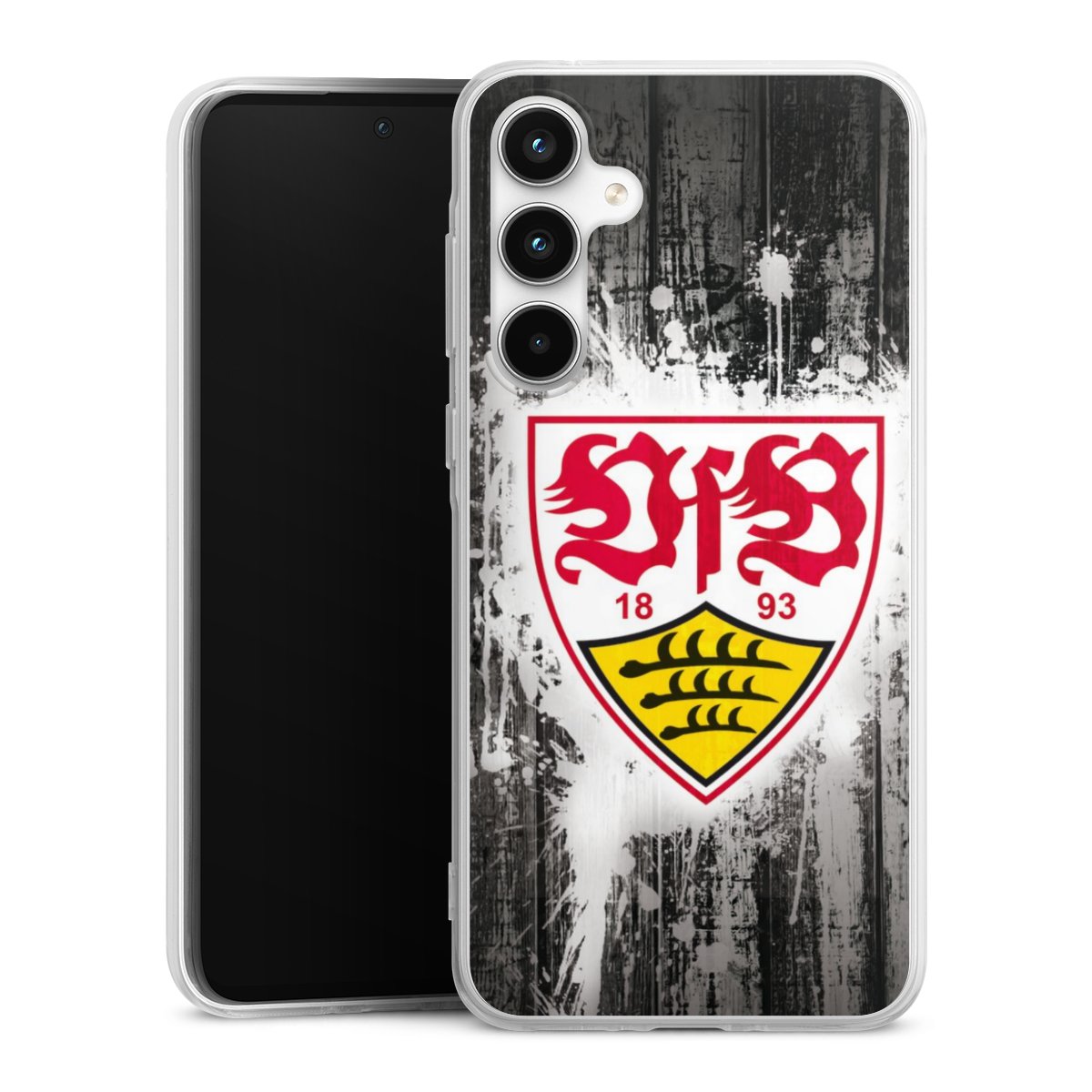 Galaxy A35 5G Handy Silikon Hülle Case transparent Handyhülle Vfb Stuttgart Official Licensed Product Silikon Case