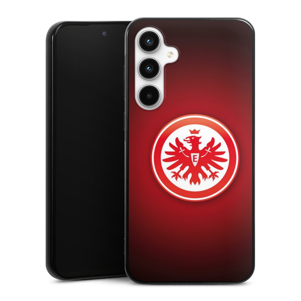 Galaxy A35 5G Handy Silikon Hülle Case schwarz Handyhülle Eintracht Frankfurt Official Licensed Product Coat Of Arms