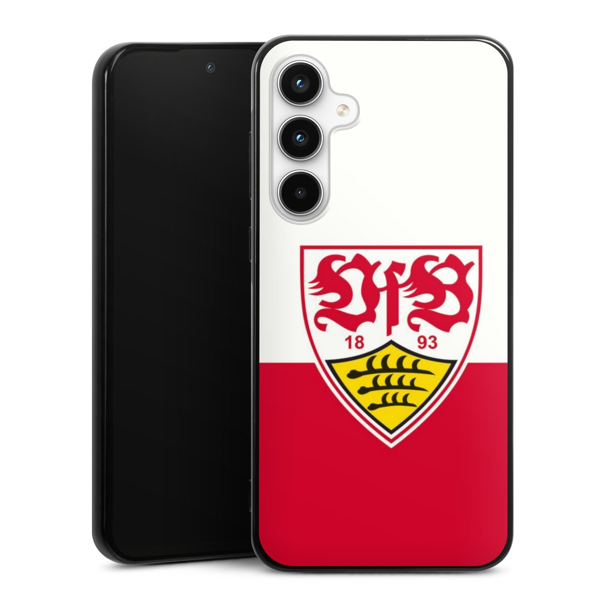 Galaxy A35 5G Handy Silikon Hülle Case schwarz Handyhülle Official Licensed Product Logo Vfb Stuttgart