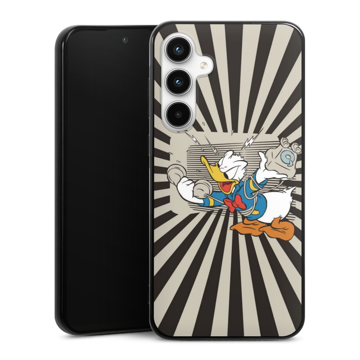 Galaxy A35 5G Handy Silikon Hülle Case schwarz Handyhülle Donald Duck Disney Official Licensed Product