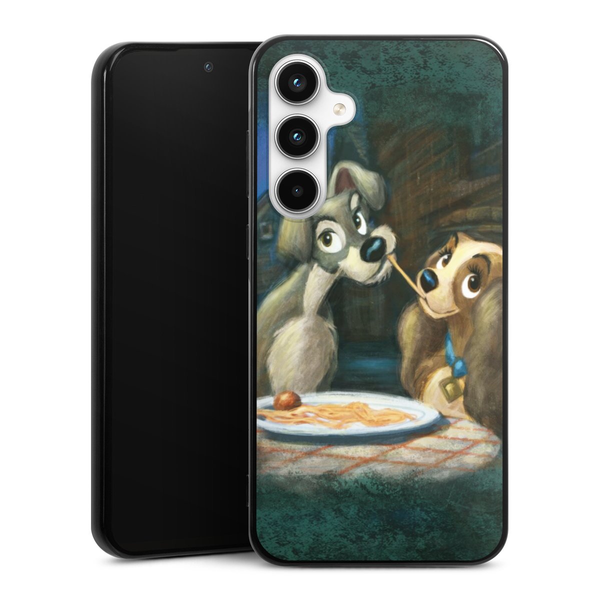 Galaxy A35 5G Handy Silikon Hülle Case schwarz Handyhülle Lady And The Tramp Official Licensed Product Disney