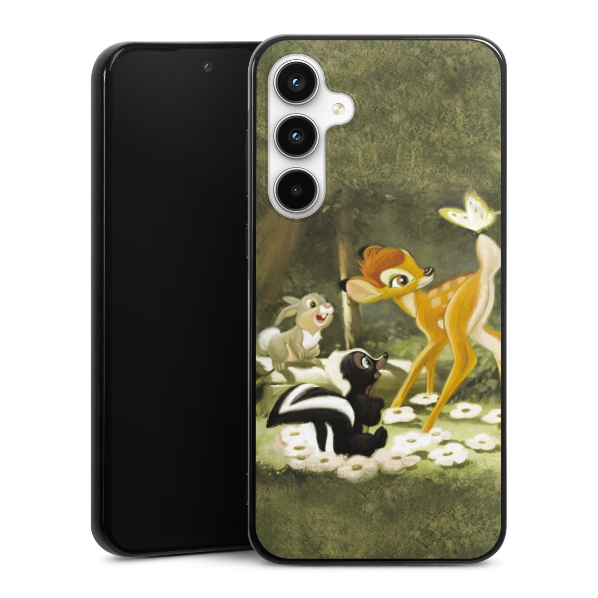 Galaxy A35 5G Handy Silikon Hülle Case schwarz Handyhülle Disney Official Licensed Product Bambi