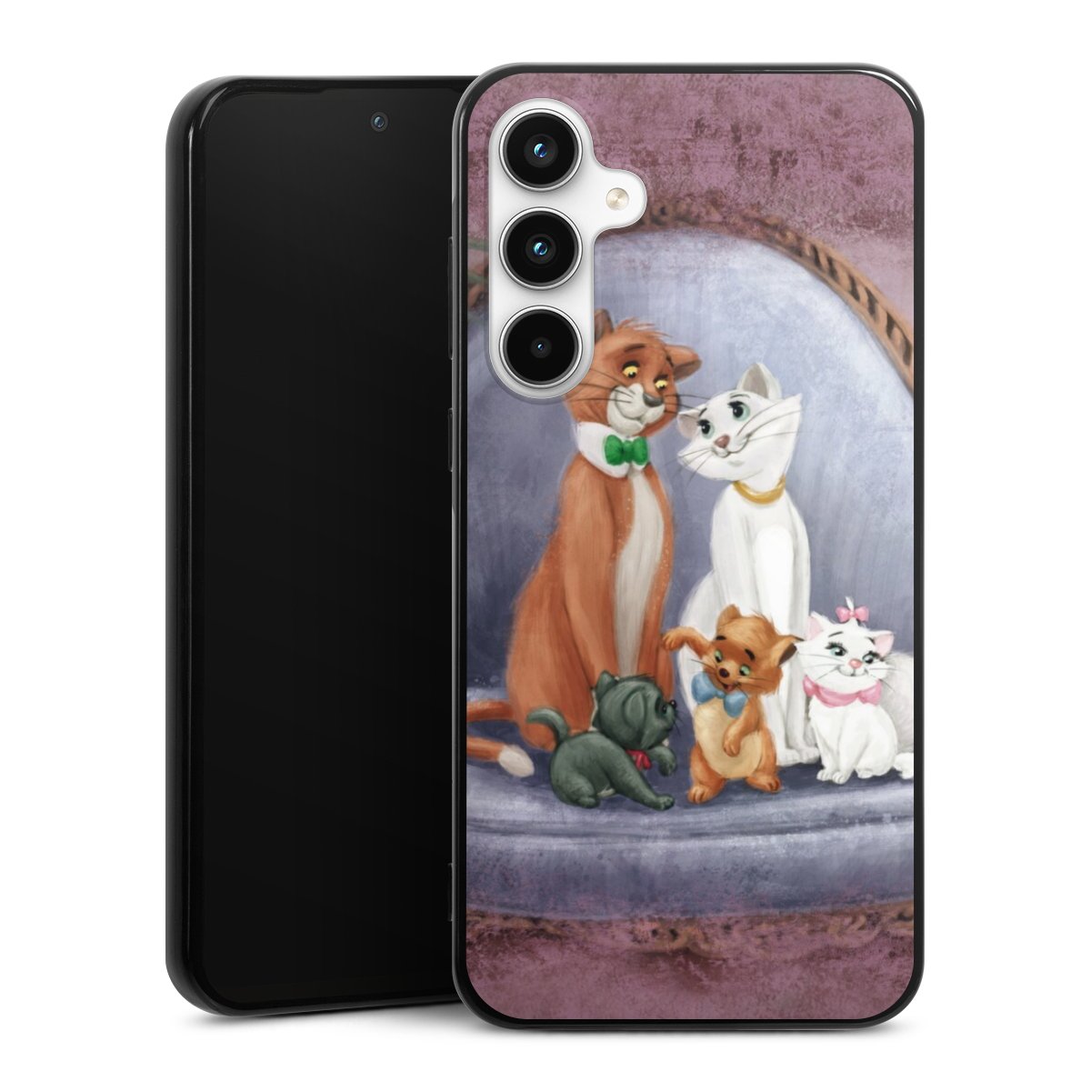 Galaxy A35 5G Handy Silikon Hülle Case schwarz Handyhülle Official Licensed Product Disney Aristocats