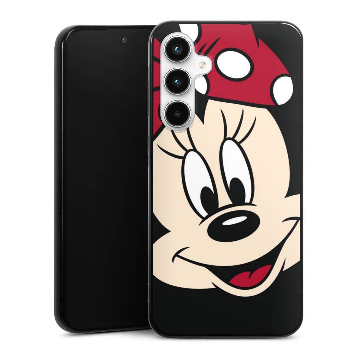 Galaxy A35 5G Handy Silikon Hülle Case schwarz Handyhülle Minnie Mouse Official Licensed Product Disney