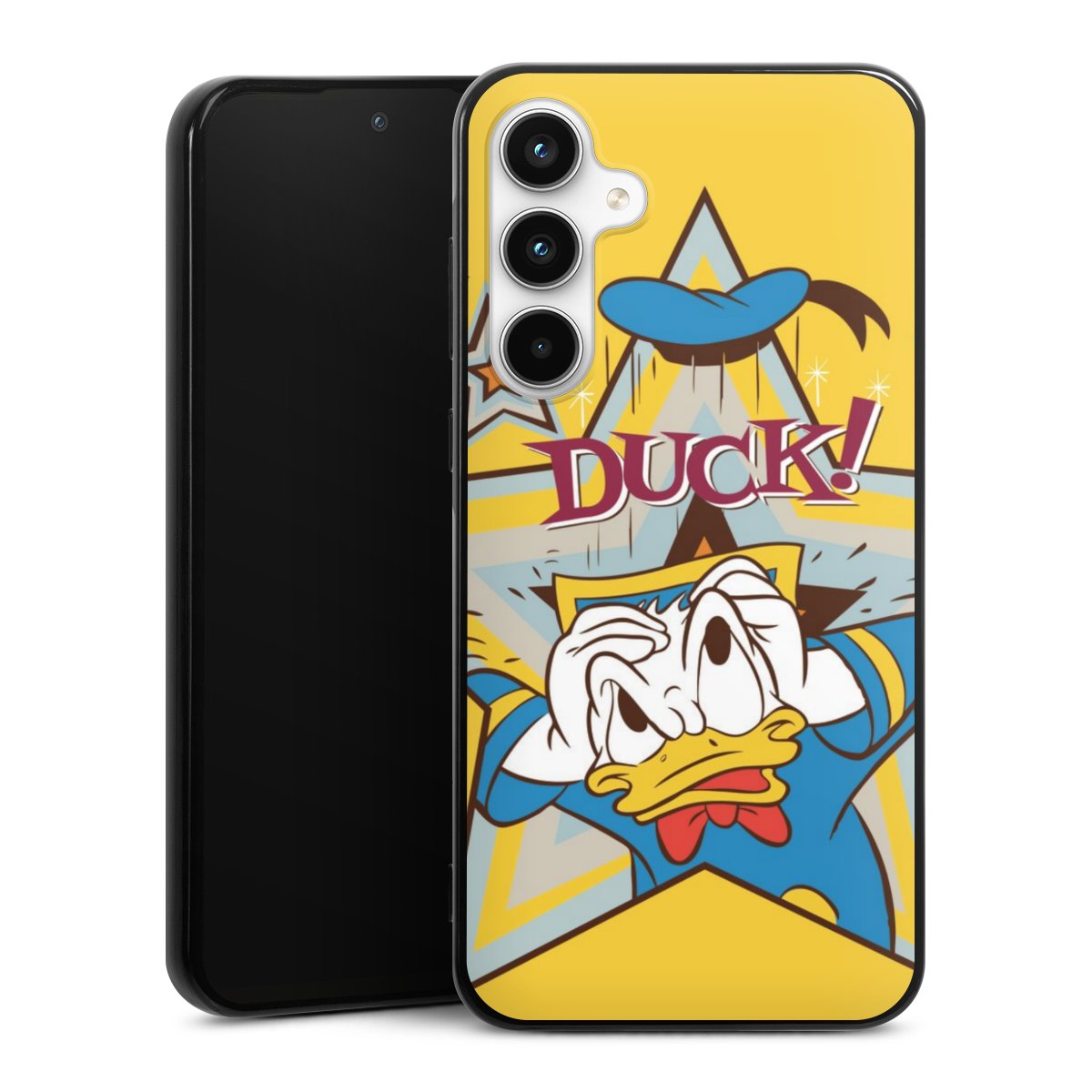 Galaxy A35 5G Handy Silikon Hülle Case schwarz Handyhülle Official Licensed Product Donald Duck Disney