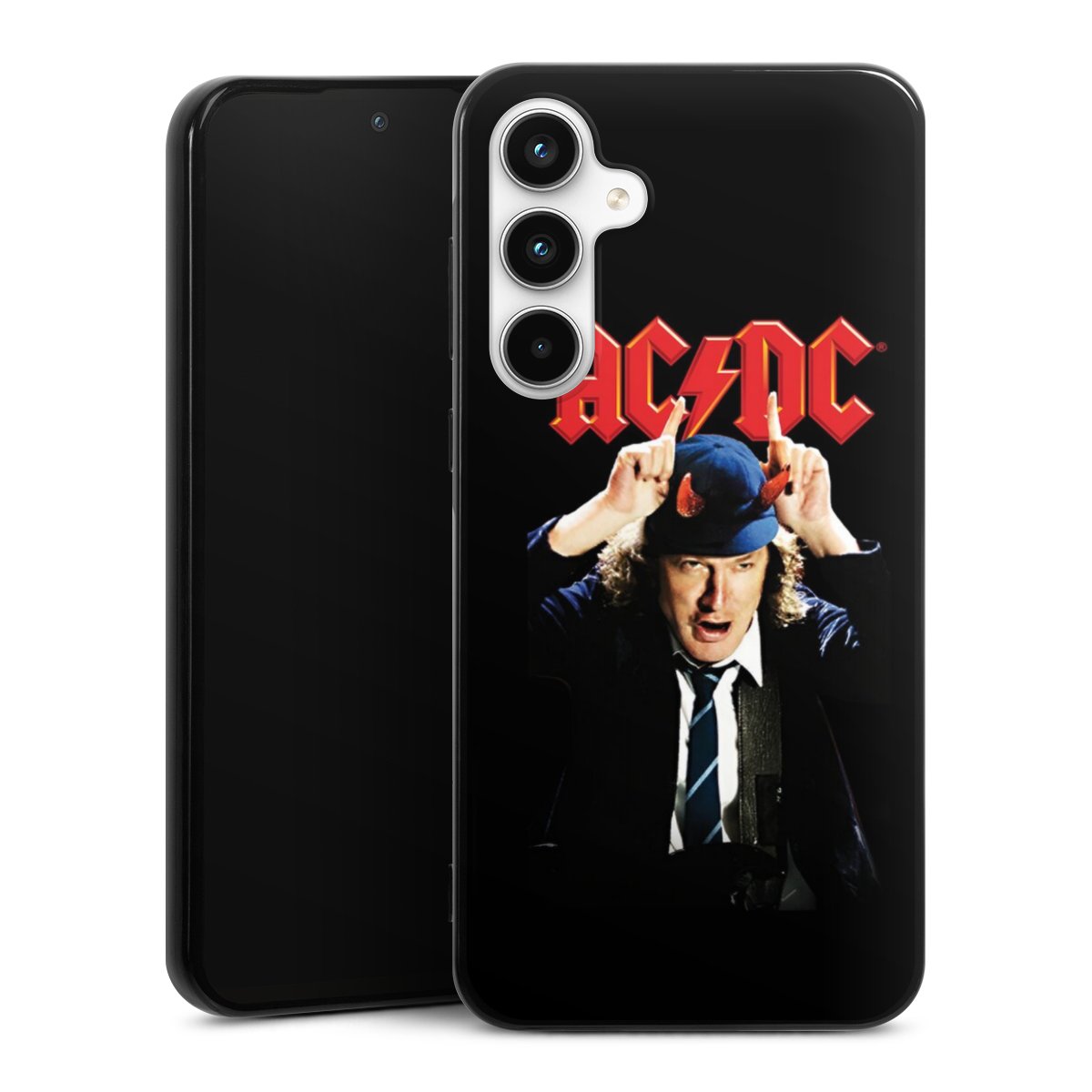 Galaxy A35 5G Handy Silikon Hülle Case schwarz Handyhülle Merchandise Acdc Riverplate