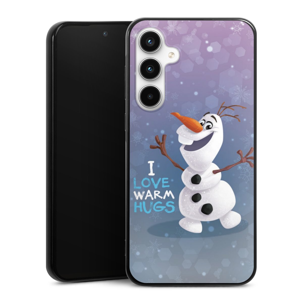 Galaxy A35 5G Handy Silikon Hülle Case schwarz Handyhülle Frozen Frozen Olaf Official Licensed Product