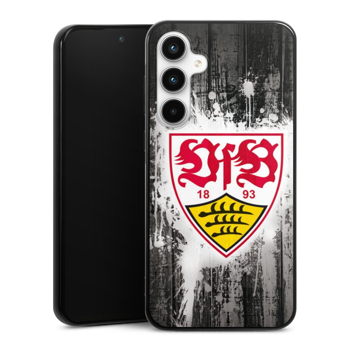 Galaxy A35 5G Handy Silikon Hülle Case schwarz Handyhülle Vfb Stuttgart Official Licensed Product