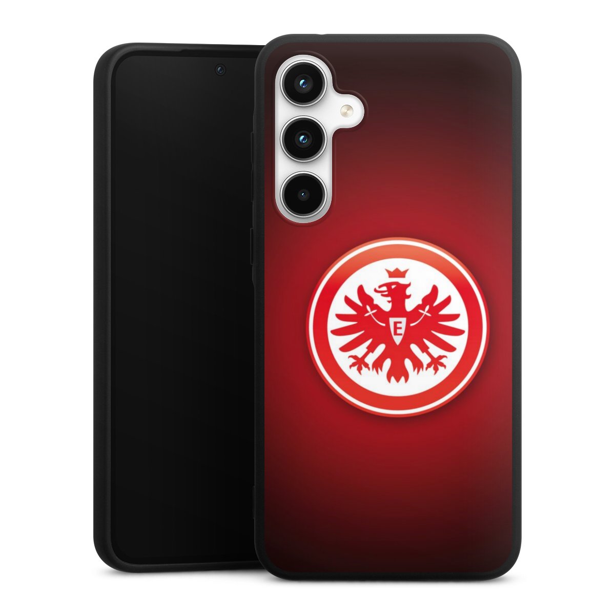 Galaxy A35 5G Handy Premium Silikon Hülle Handyhülle schwarz Case Eintracht Frankfurt Official Licensed Product Coat Of Arms Silikon Premium Case