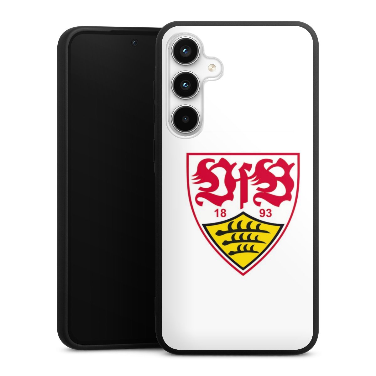 Galaxy A35 5G Handy Premium Silikon Hülle Handyhülle schwarz Case Logo Official Licensed Product Vfb Stuttgart Silikon Premium Case