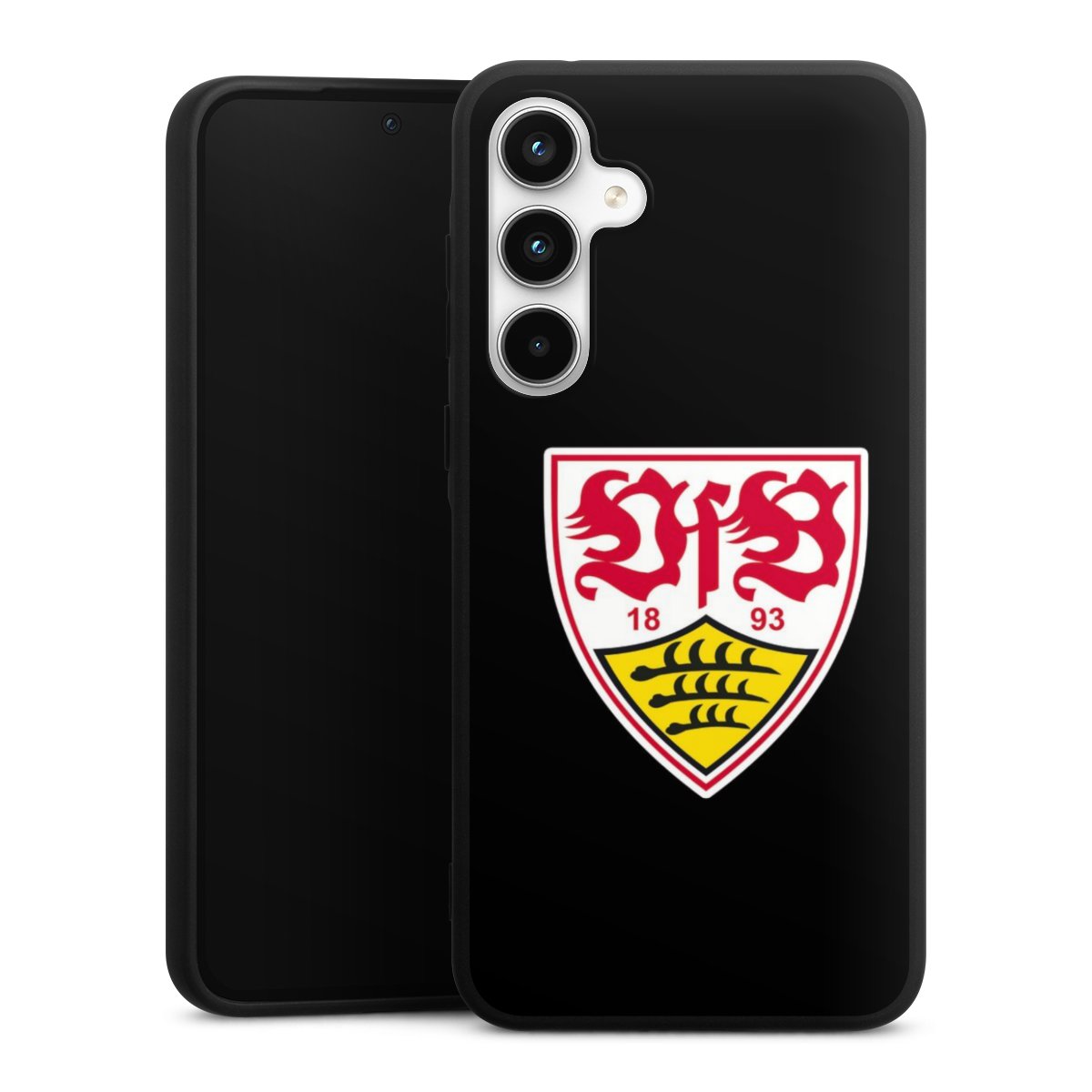 Galaxy A35 5G Handy Premium Silikon Hülle Handyhülle schwarz Case Vfb Stuttgart Official Licensed Product Coat Of Arms Silikon Premium Case