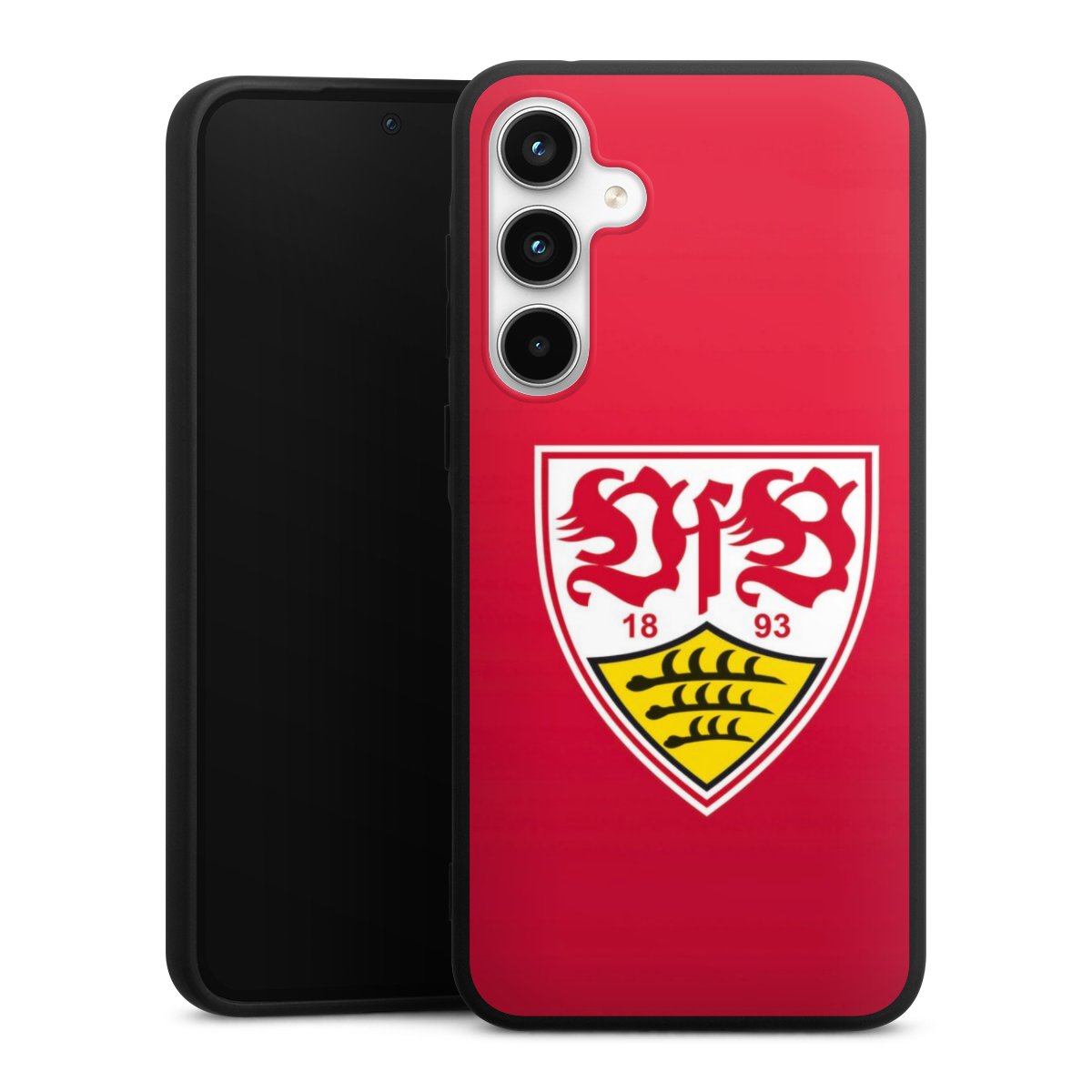 Galaxy A35 5G Handy Premium Silikon Hülle Handyhülle schwarz Case Official Licensed Product Vfb Stuttgart Silikon Premium Case