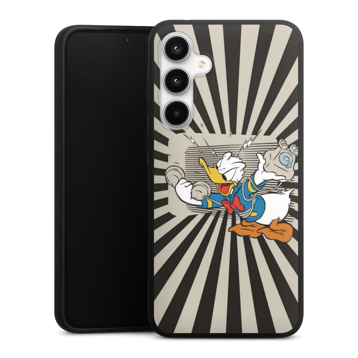 Galaxy A35 5G Handy Premium Silikon Hülle Handyhülle schwarz Case Donald Duck Disney Official Licensed Product Silikon Premium Case