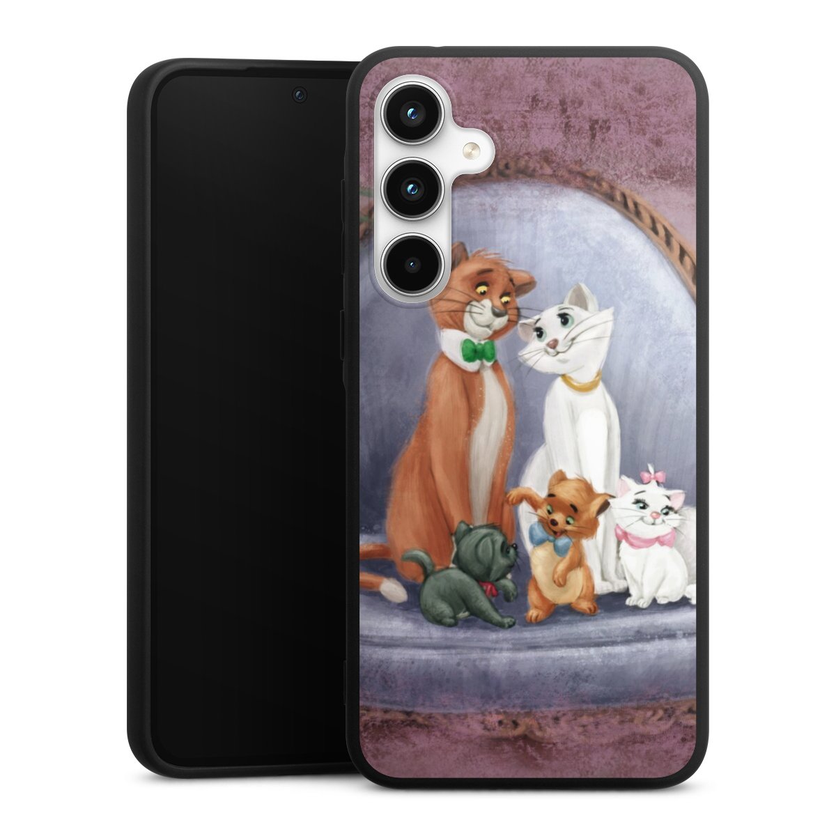 Galaxy A35 5G Handy Premium Silikon Hülle Handyhülle schwarz Case Official Licensed Product Disney Aristocats Silikon Premium Case