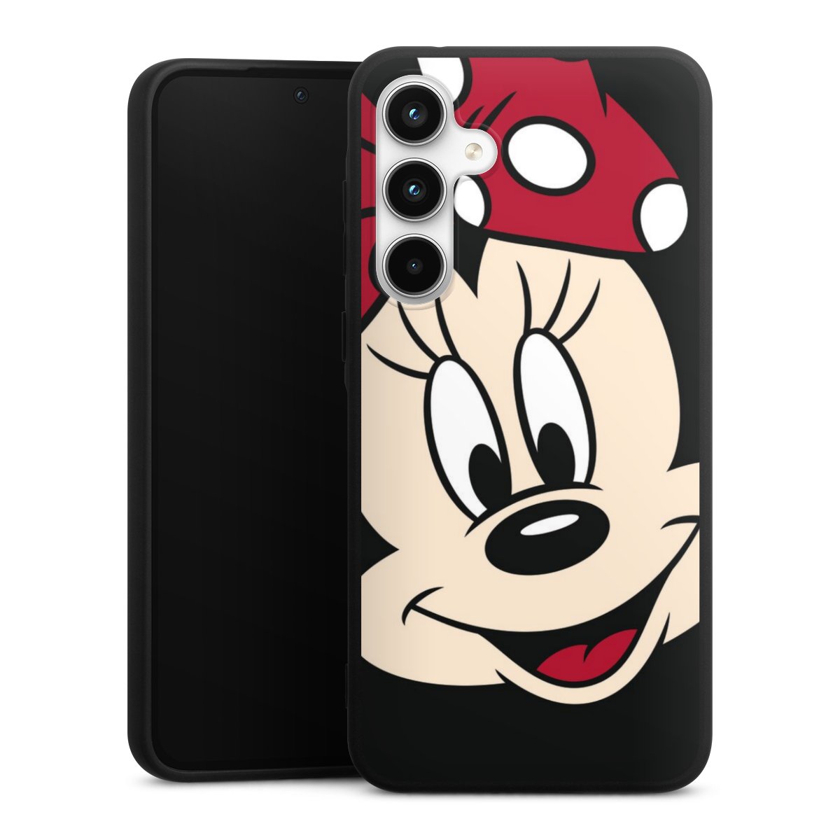 Galaxy A35 5G Handy Premium Silikon Hülle Handyhülle schwarz Case Minnie Mouse Official Licensed Product Disney Silikon Premium Case