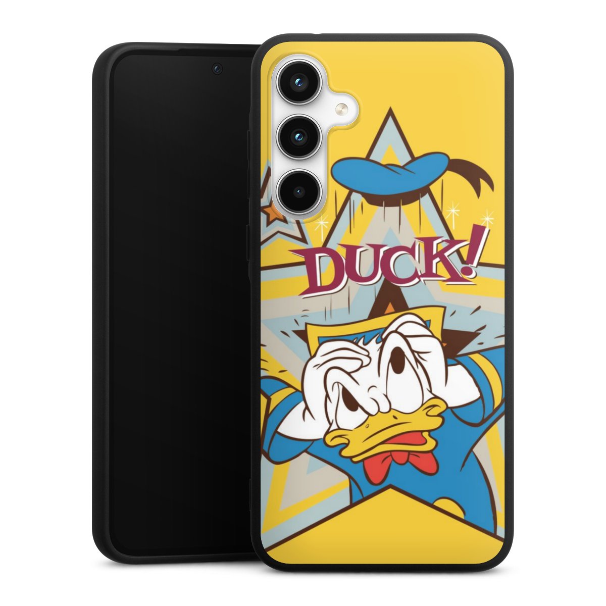 Galaxy A35 5G Handy Premium Silikon Hülle Handyhülle schwarz Case Official Licensed Product Donald Duck Disney Silikon Premium Case