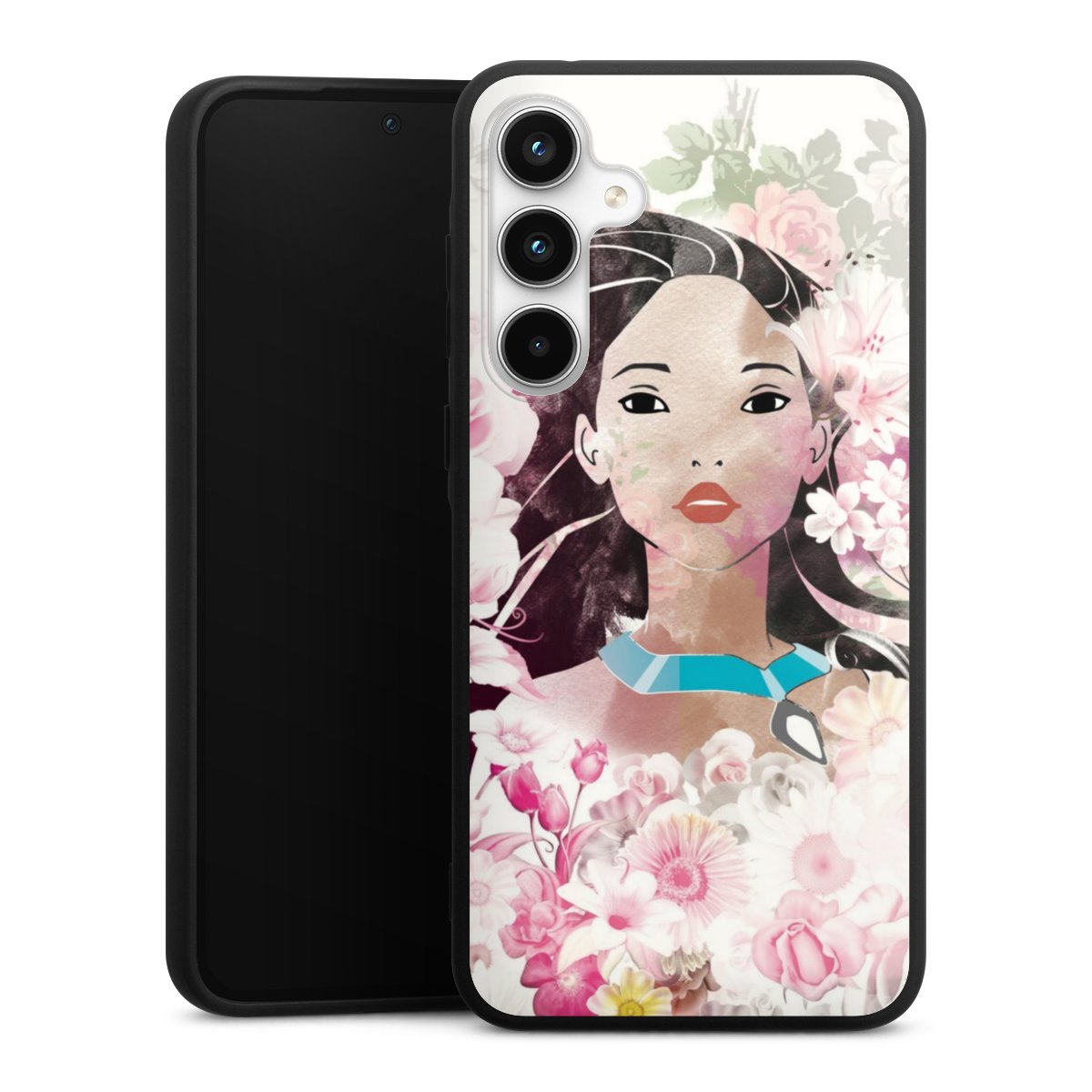 Galaxy A35 5G Handy Premium Silikon Hülle Handyhülle schwarz Case Pocahontas Official Licensed Product Disney Silikon Premium Case