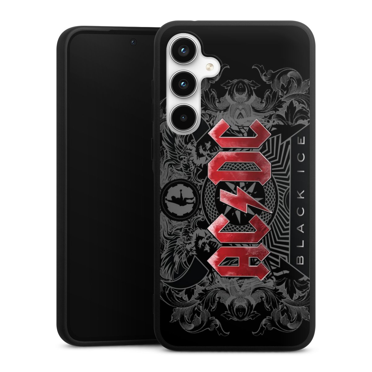 Galaxy A35 5G Handy Premium Silikon Hülle Handyhülle schwarz Case Merchandise Black Ice Acdc Silikon Premium Case