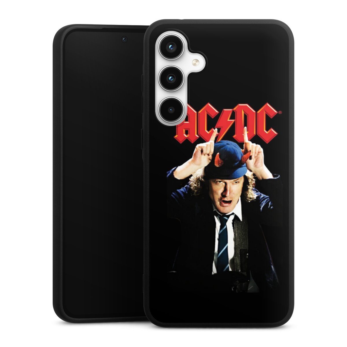 Galaxy A35 5G Handy Premium Silikon Hülle Handyhülle schwarz Case Merchandise Acdc Riverplate Silikon Premium Case