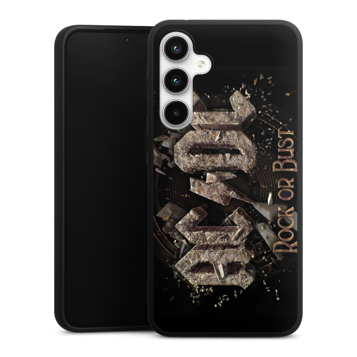 Galaxy A35 5G Handy Premium Silikon Hülle Handyhülle schwarz Case Acdc Official Licensed Product Rock Or Bust Silikon Premium Case