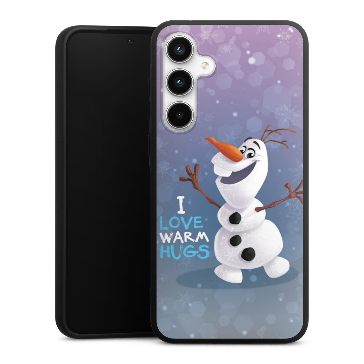 Galaxy A35 5G Handy Premium Silikon Hülle Handyhülle schwarz Case Frozen Frozen Olaf Official Licensed Product Silikon Premium Case