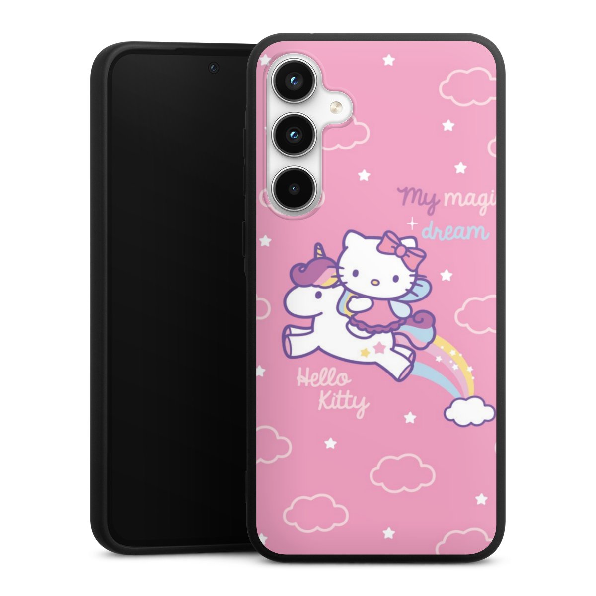 Galaxy A35 5G Handy Premium Silikon Hülle Handyhülle schwarz Case Einhorn Official Licensed Product Hello Kitty Silikon Premium Case