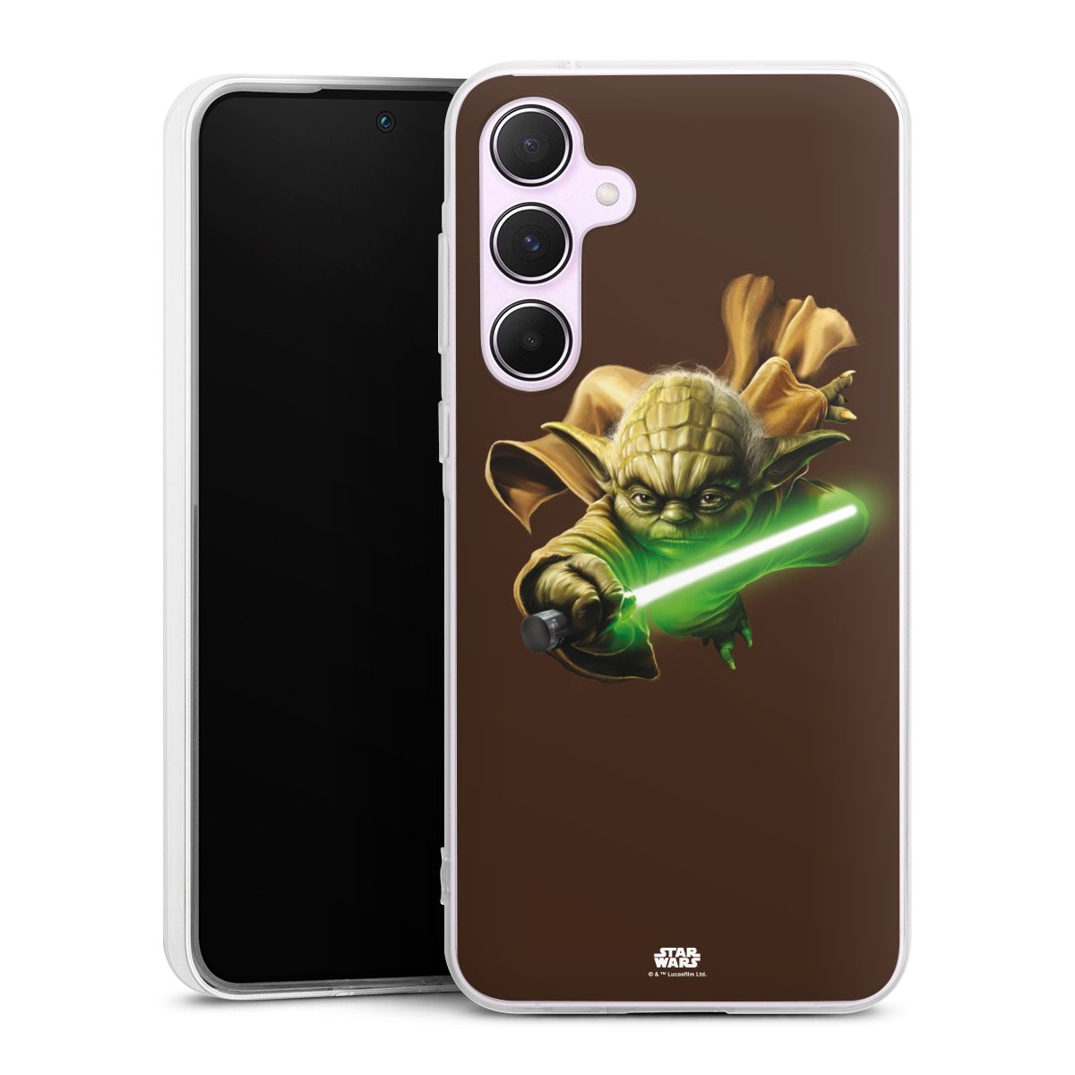 Galaxy A55 5G Handy Silikon Hülle Case transparent Handyhülle Yoda Merchandise Star Wars Silikon Case