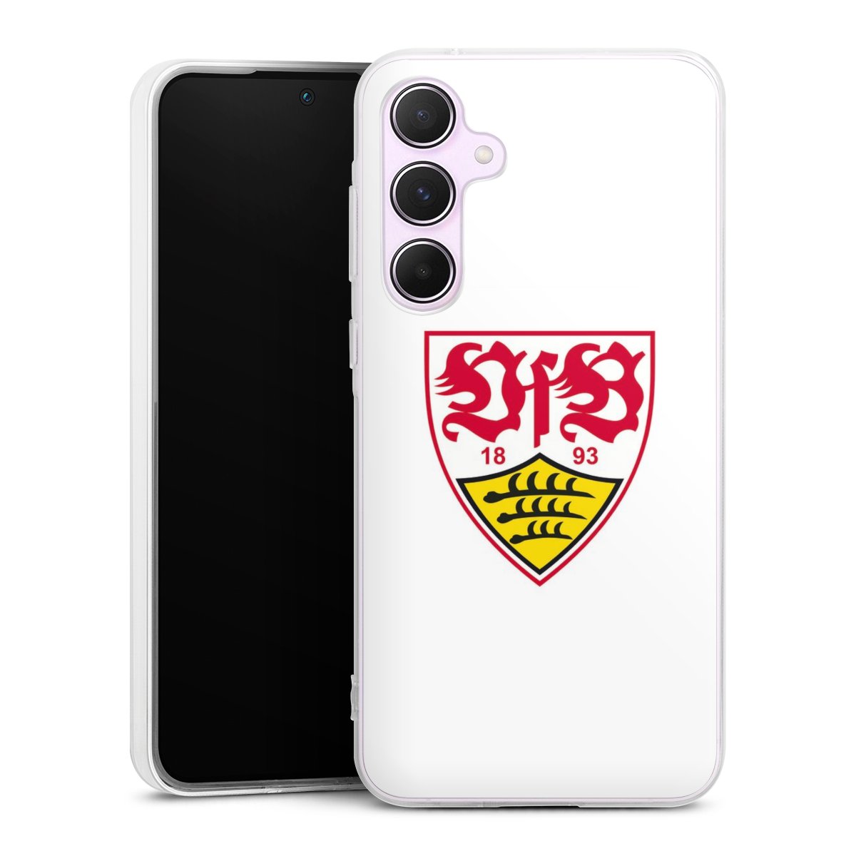 Galaxy A55 5G Handy Silikon Hülle Case transparent Handyhülle Logo Official Licensed Product Vfb Stuttgart Silikon Case