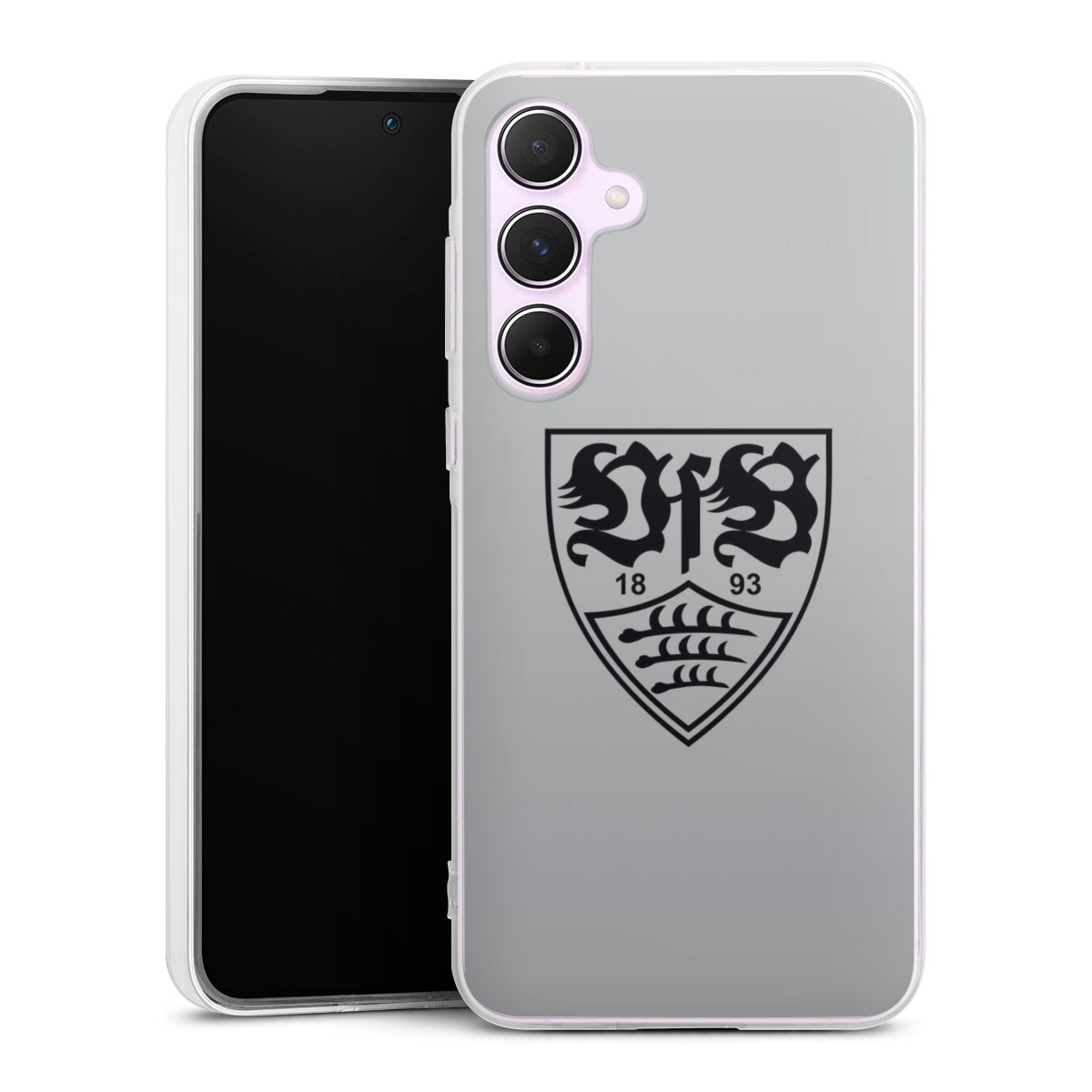 Galaxy A55 5G Handy Silikon Hülle Case transparent Handyhülle Logo Vfb Stuttgart Official Licensed Product Silikon Case