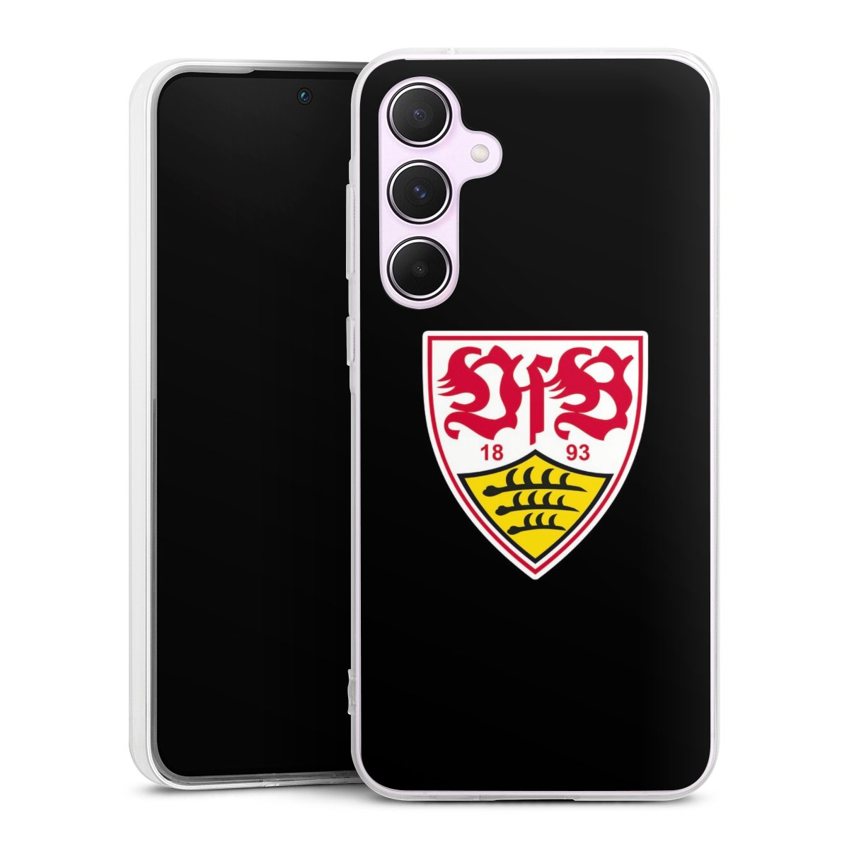 Galaxy A55 5G Handy Silikon Hülle Case transparent Handyhülle Vfb Stuttgart Official Licensed Product Coat Of Arms Silikon Case