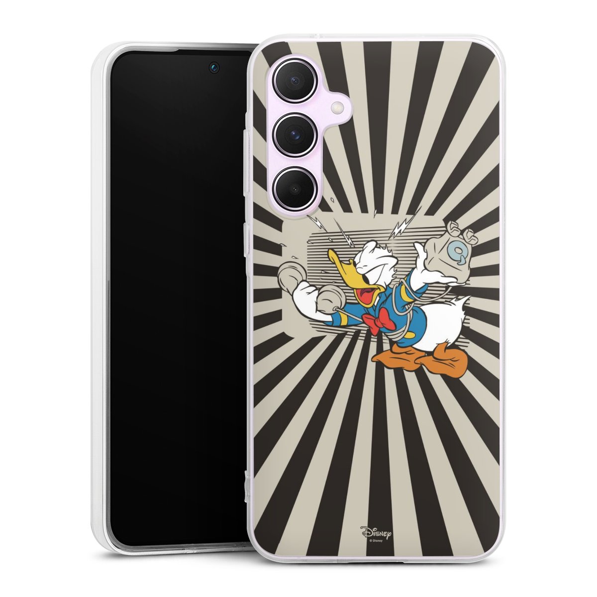 Galaxy A55 5G Handy Silikon Hülle Case transparent Handyhülle Donald Duck Disney Official Licensed Product Silikon Case