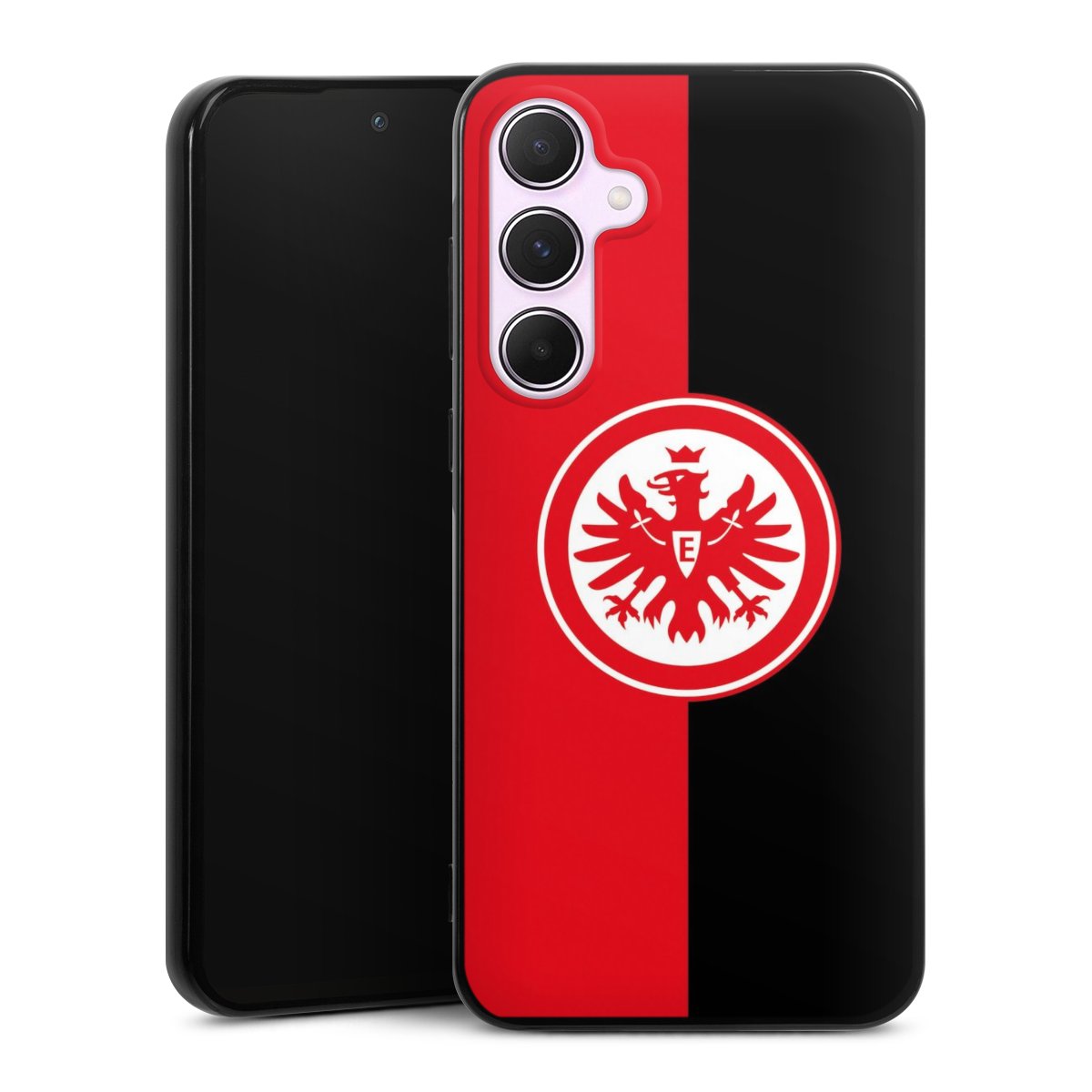 Galaxy A55 5G Handy Silikon Hülle Case schwarz Handyhülle Official Licensed Product Eintracht Frankfurt Sge