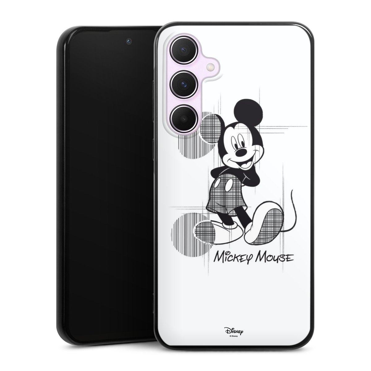 Galaxy A55 5G Handy Silikon Hülle Case schwarz Handyhülle Disney Official Licensed Product Mickey Mouse