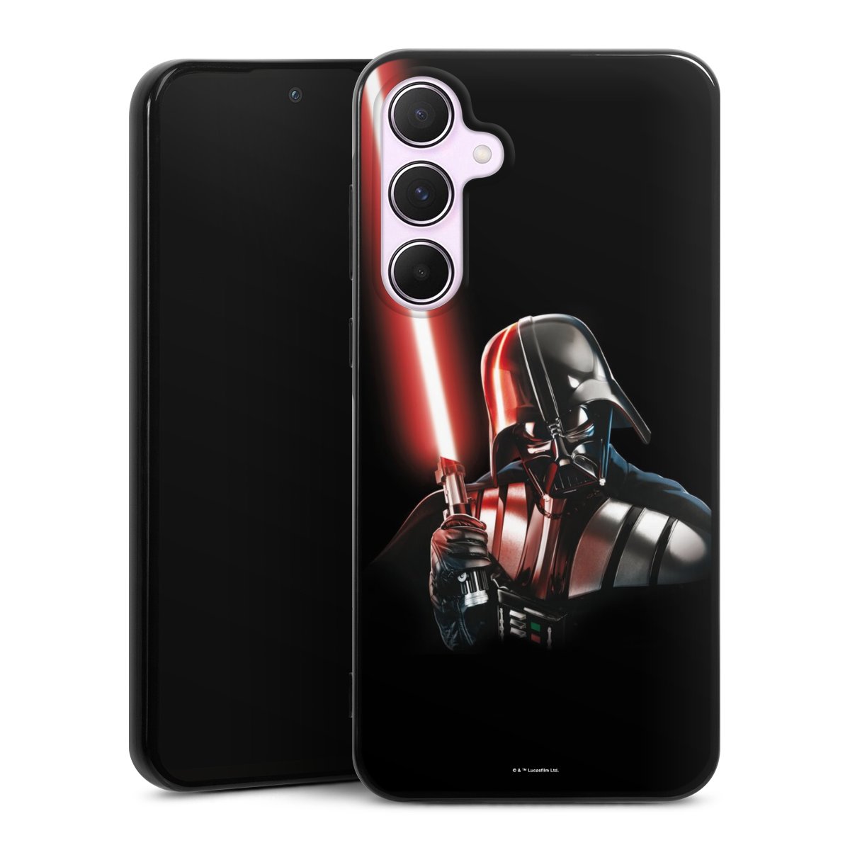 Galaxy A55 5G Handy Silikon Hülle Case schwarz Handyhülle Star Wars Merchandise Darth Vader