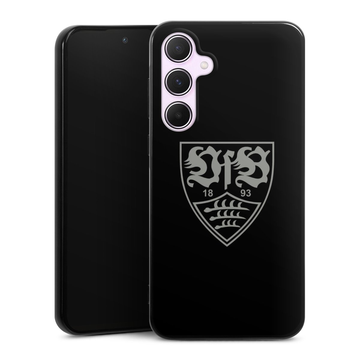 Galaxy A55 5G Handy Silikon Hülle Case schwarz Handyhülle Official Licensed Product Vfb Stuttgart