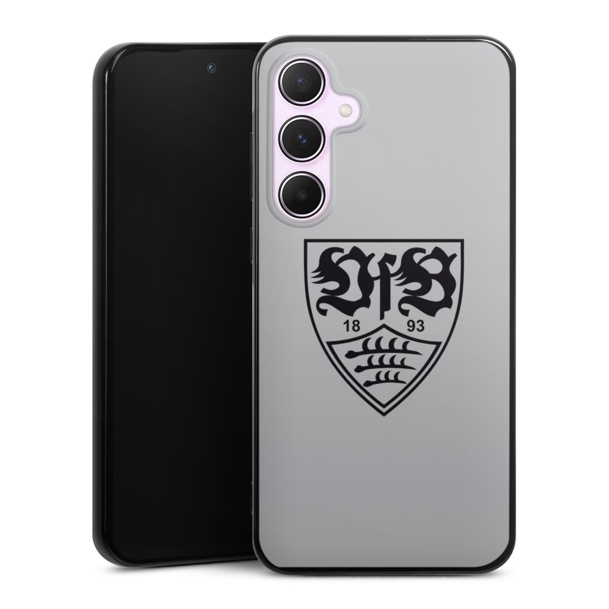 Galaxy A55 5G Handy Silikon Hülle Case schwarz Handyhülle Logo Vfb Stuttgart Official Licensed Product