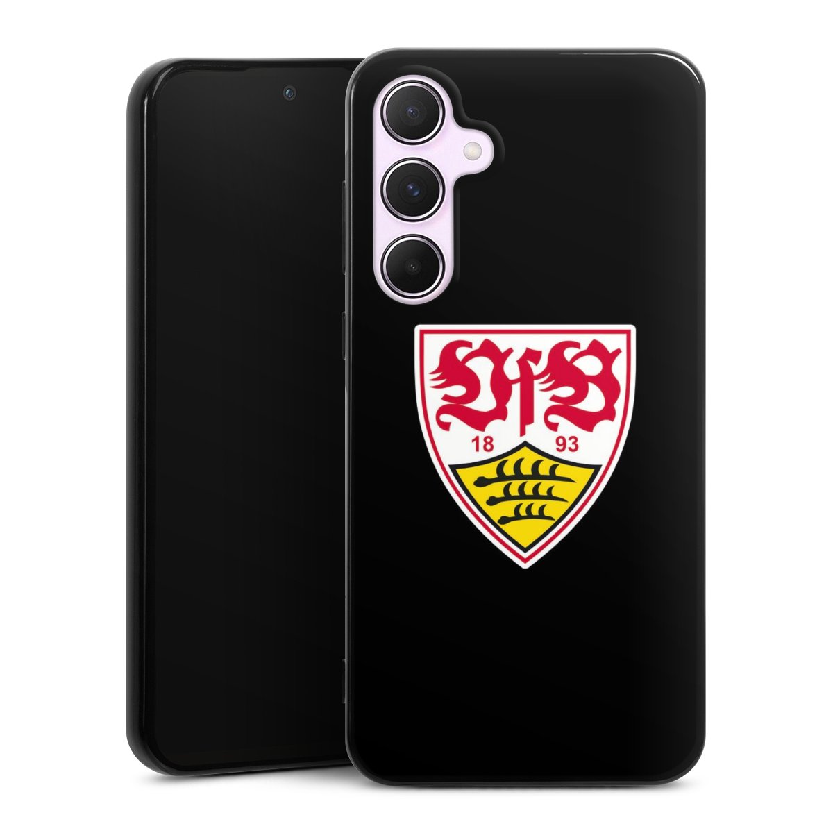 Galaxy A55 5G Handy Silikon Hülle Case schwarz Handyhülle Vfb Stuttgart Official Licensed Product Coat Of Arms