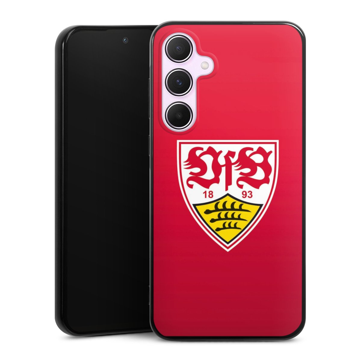 Galaxy A55 5G Handy Silikon Hülle Case schwarz Handyhülle Official Licensed Product Vfb Stuttgart