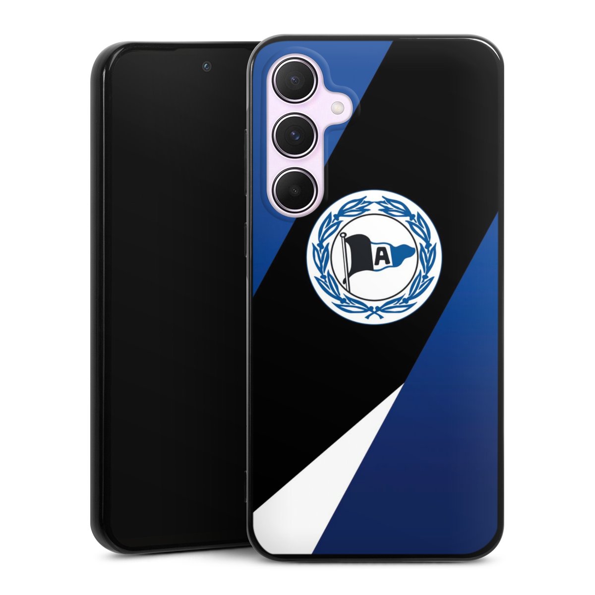 Galaxy A55 5G Handy Silikon Hülle Case schwarz Handyhülle Official Licensed Product Arminia Bielefeld Dsc