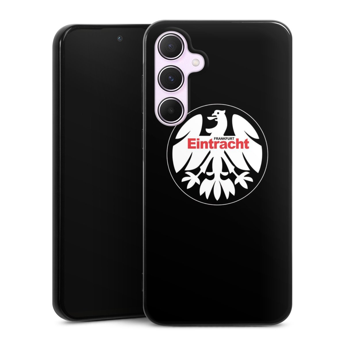 Galaxy A55 5G Handy Silikon Hülle Case schwarz Handyhülle Official Licensed Product Eintracht Frankfurt Sge