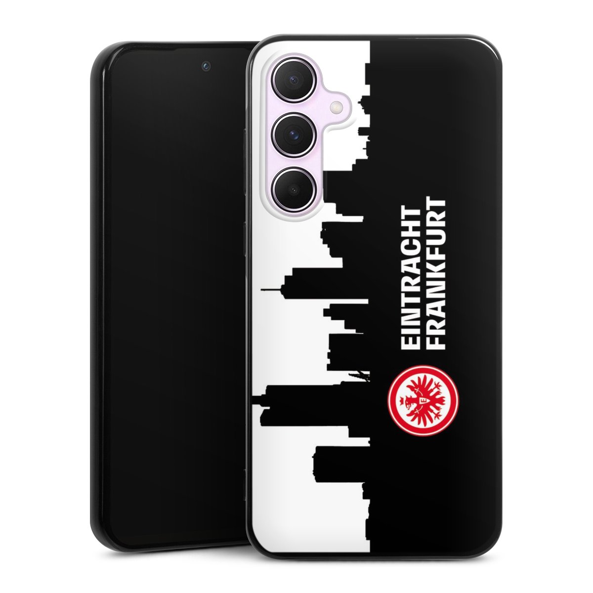 Galaxy A55 5G Handy Silikon Hülle Case schwarz Handyhülle Sge Eintracht Frankfurt Official Licensed Product