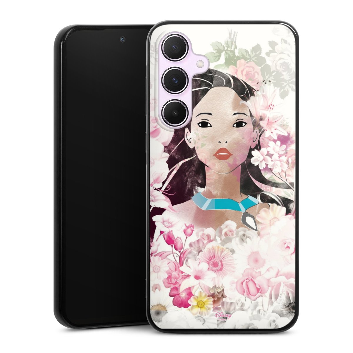 Galaxy A55 5G Handy Silikon Hülle Case schwarz Handyhülle Pocahontas Official Licensed Product Disney