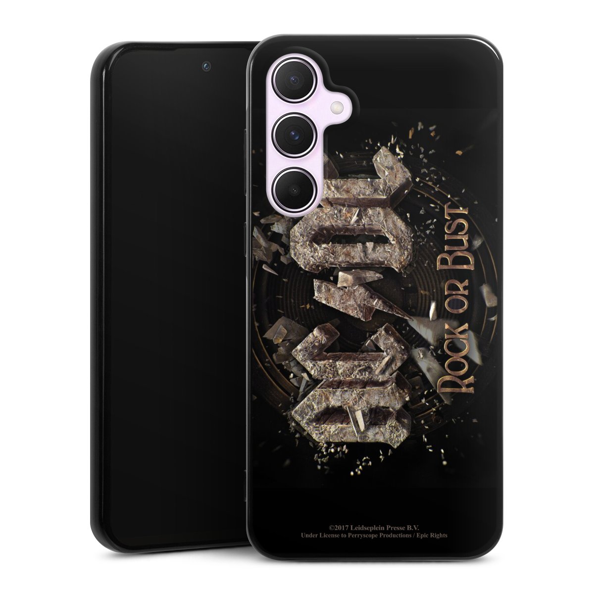 Galaxy A55 5G Handy Silikon Hülle Case schwarz Handyhülle Acdc Official Licensed Product Rock Or Bust