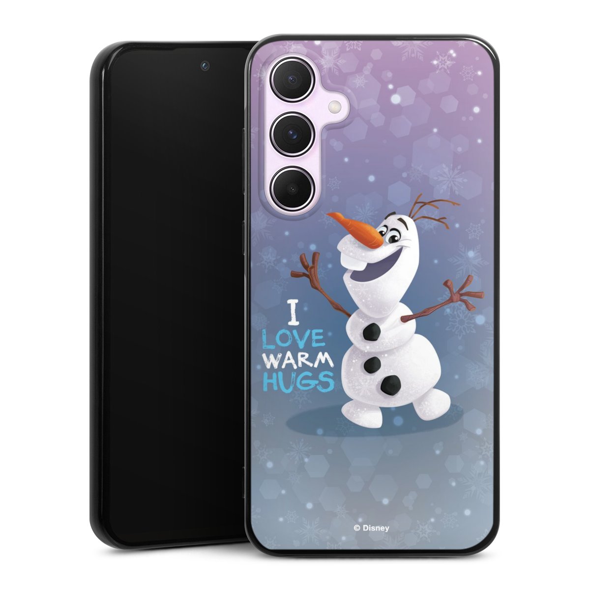 Galaxy A55 5G Handy Silikon Hülle Case schwarz Handyhülle Frozen Frozen Olaf Official Licensed Product