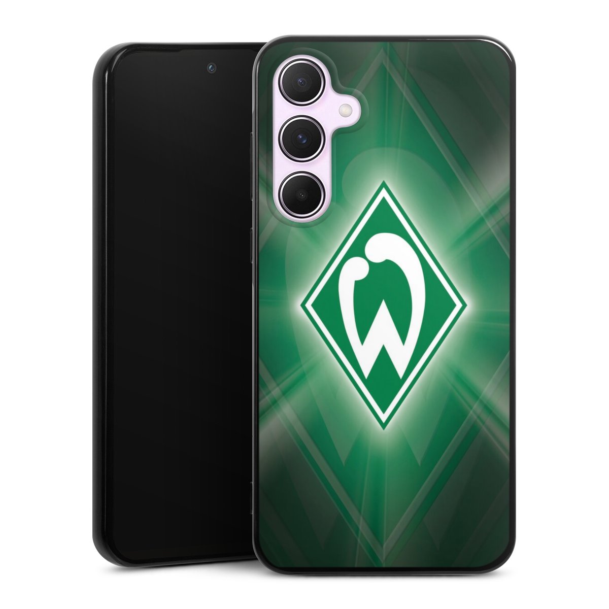 Galaxy A55 5G Handy Silikon Hülle Case schwarz Handyhülle Sv Werder Bremen Official Licensed Product Coat Of Arms