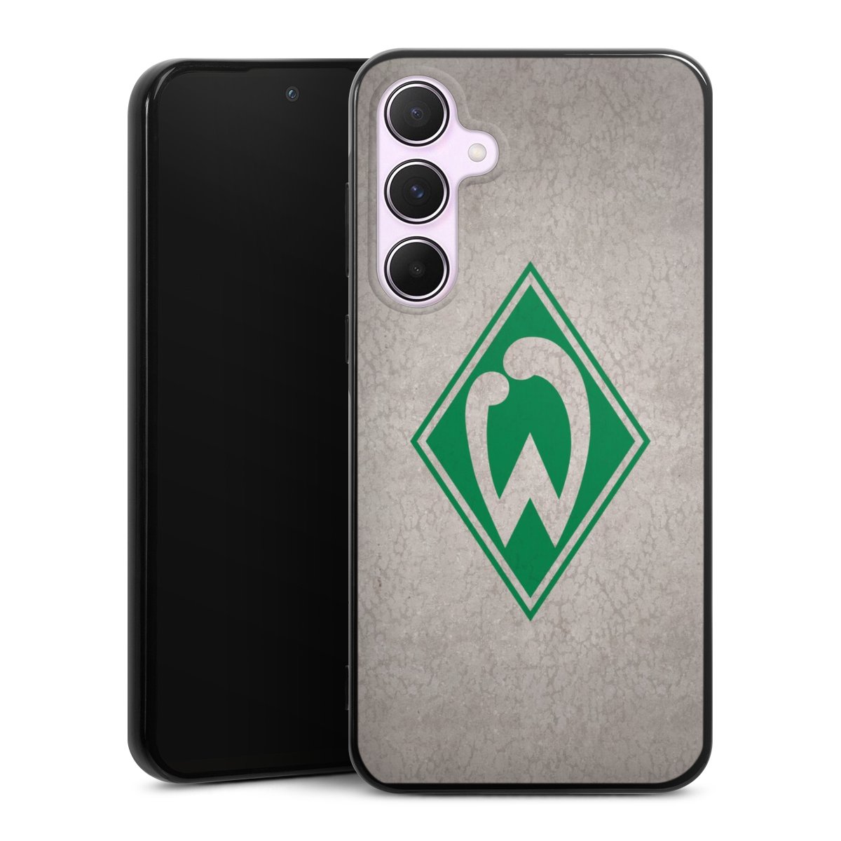 Galaxy A55 5G Handy Silikon Hülle Case schwarz Handyhülle Sv Werder Bremen Concrete Official Licensed Product