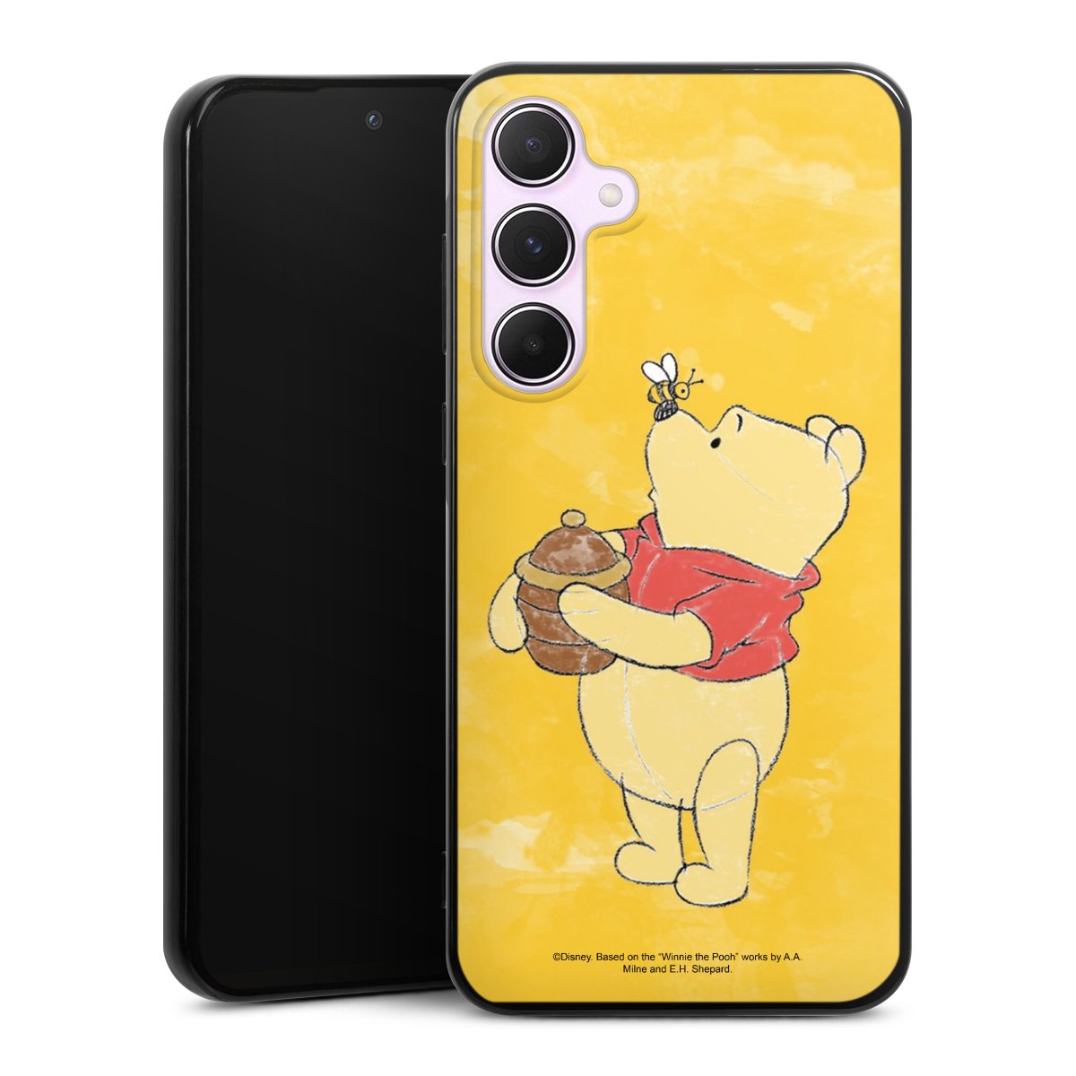 Galaxy A55 5G Handy Silikon Hülle Case schwarz Handyhülle Official Licensed Product Winnie The Pooh Disney