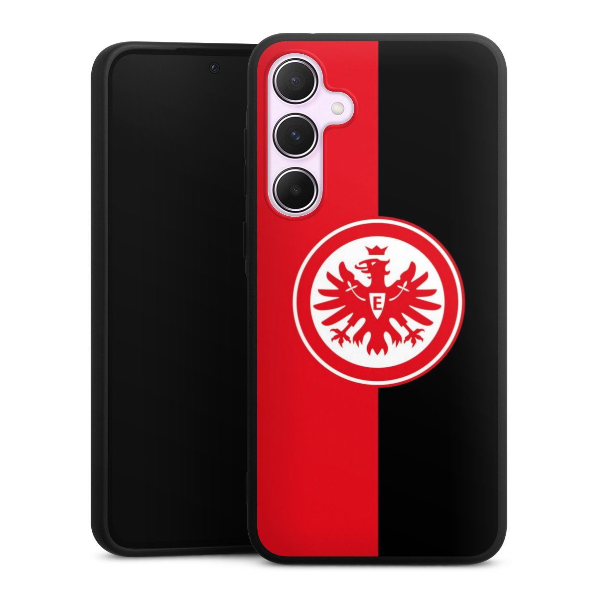 Galaxy A55 5G Handy Premium Silikon Hülle Handyhülle schwarz Case Official Licensed Product Eintracht Frankfurt Sge Silikon Premium Case