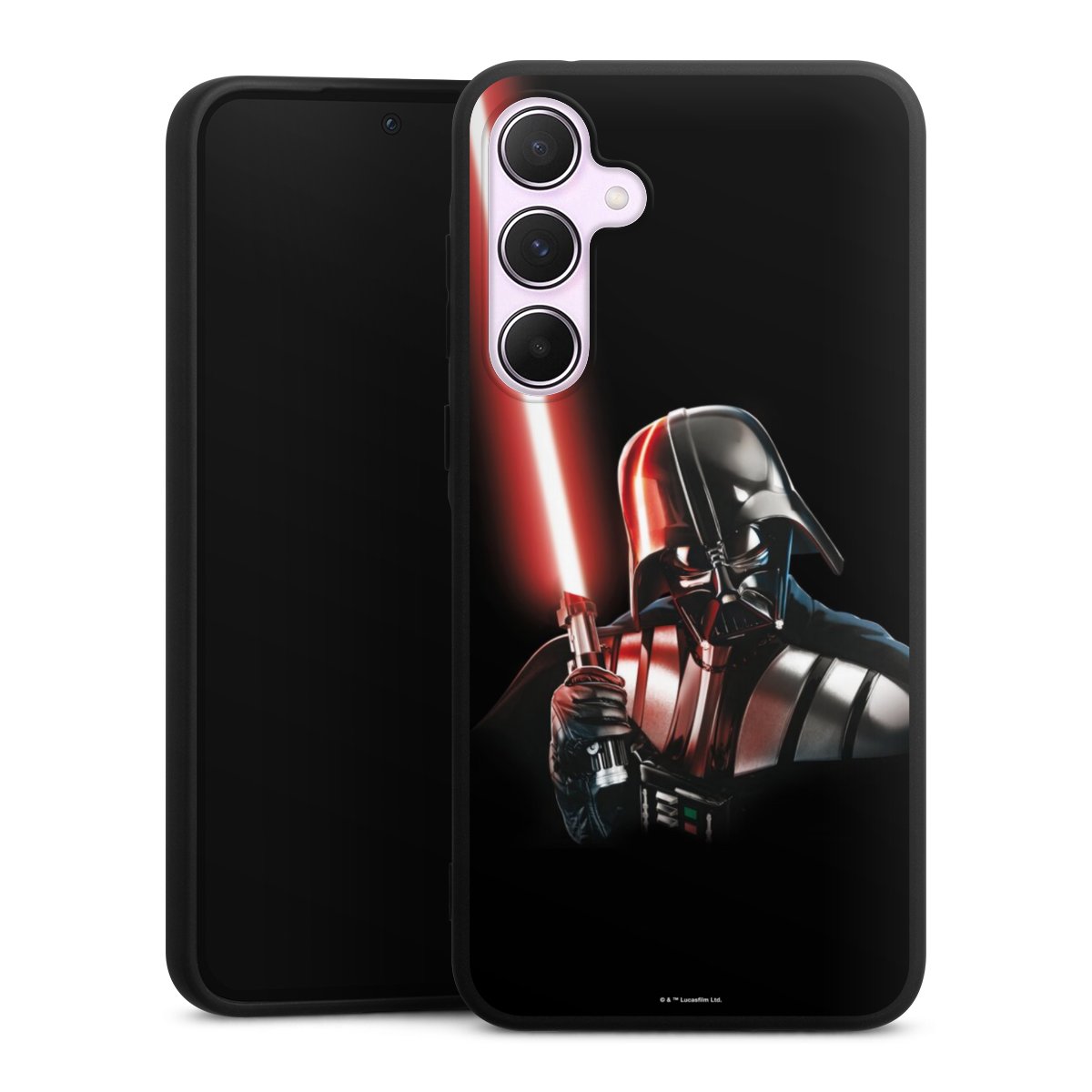 Galaxy A55 5G Handy Premium Silikon Hülle Handyhülle schwarz Case Star Wars Merchandise Darth Vader Silikon Premium Case