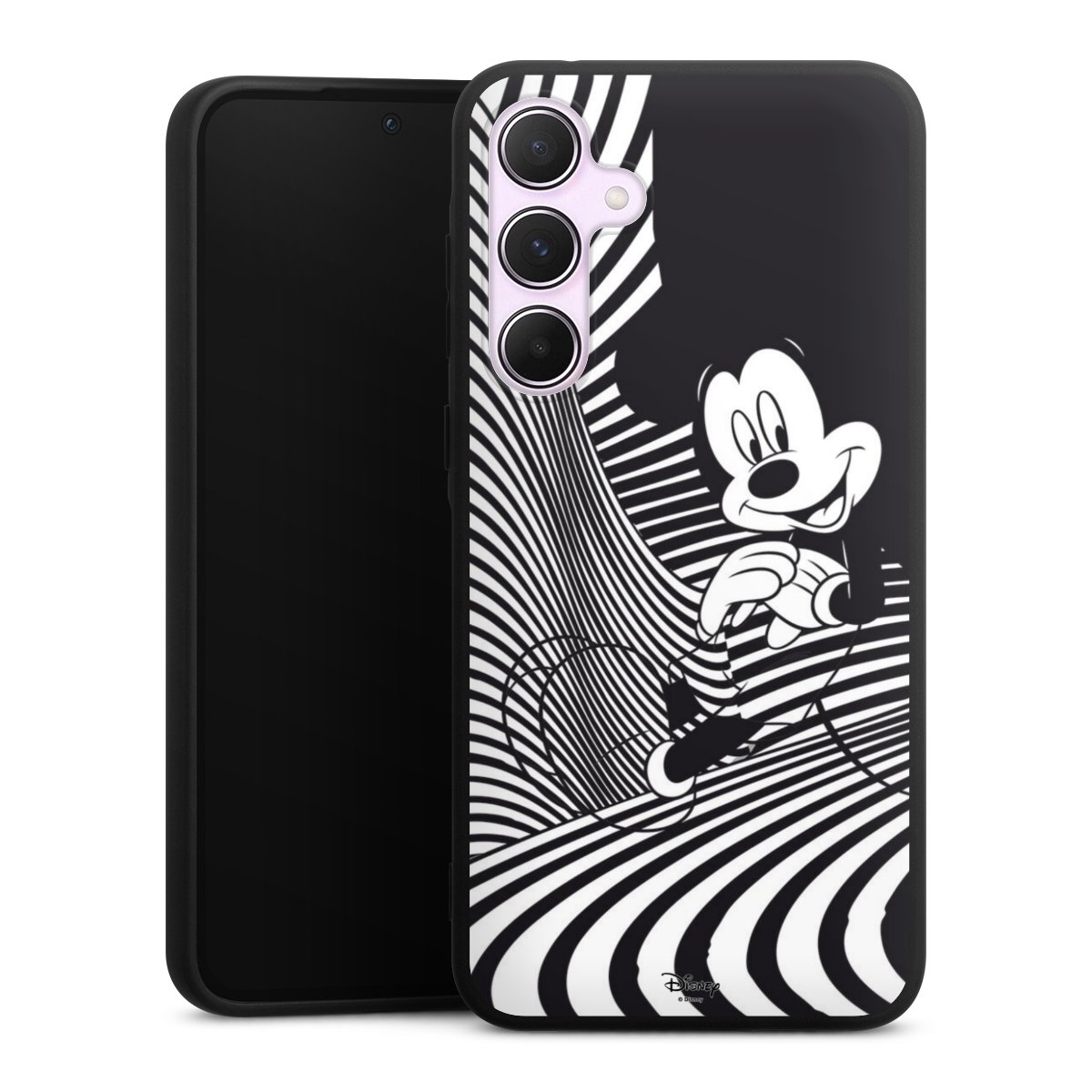 Galaxy A55 5G Handy Premium Silikon Hülle Handyhülle schwarz Case Disney Official Licensed Product Mickey Mouse Silikon Premium Case